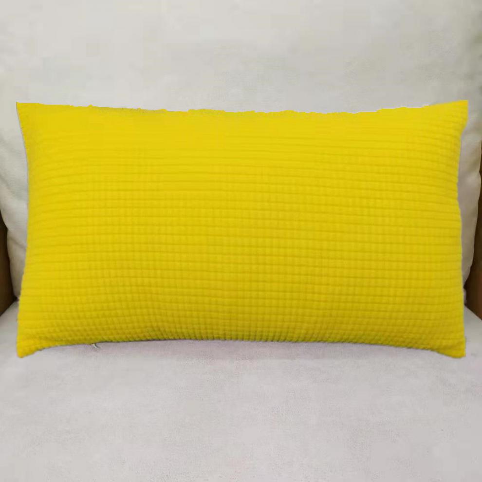 北欧摇粒绒抱枕沙发靠背垫客厅大号腰枕长方形靠垫抱枕套长条靠枕青石