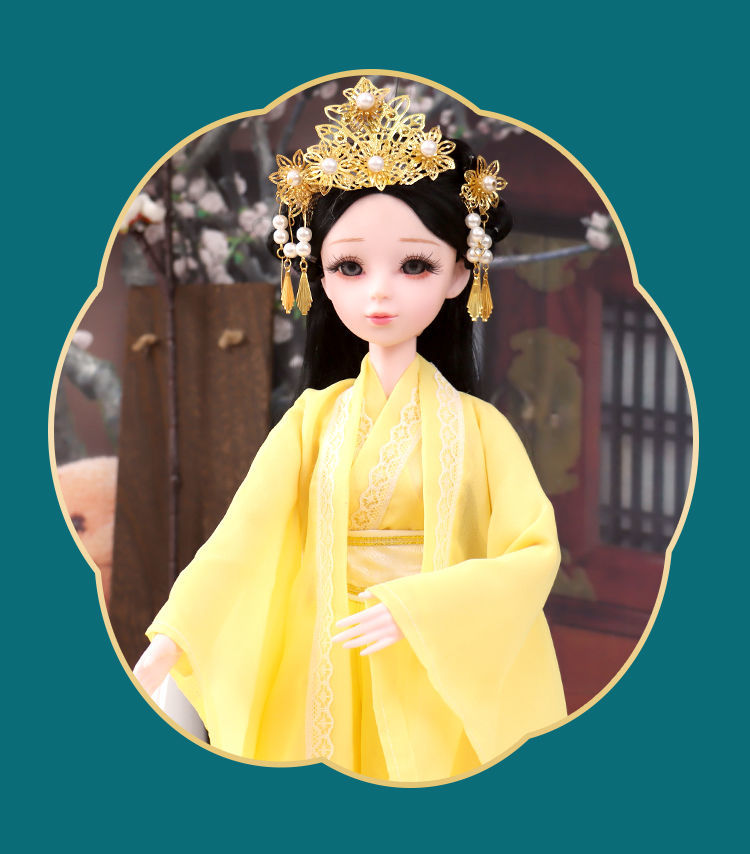 娃娃玩具女孩汉服芭比娃娃古典娃娃系列汉服秀禾服60厘米古风女孩生日