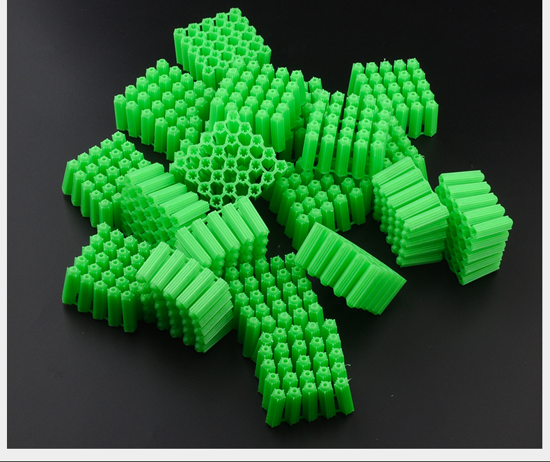 绿色塑料膨胀管6mm8厘涨塞胀塞m6m8自攻钉螺丝管膨胀胶塞螺丝胶粒6mm