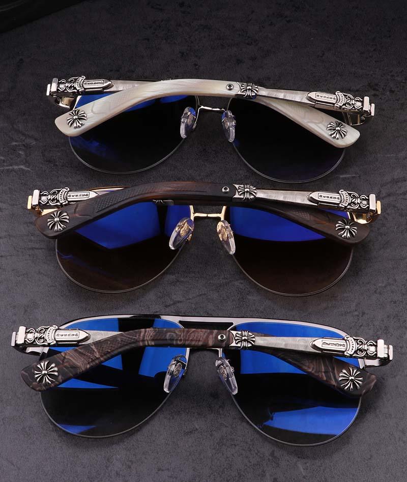 品质精选潮款推荐克罗心潮百搭墨镜男复古个性圆脸开车前卫太阳镜男