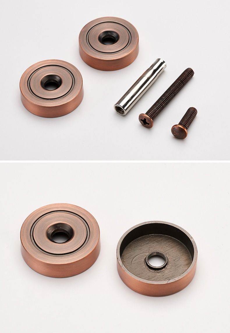 猫眼孔堵孔木门防盗门装饰盖门眼堵盖填孔金属罩补门洞 c款圆形-红