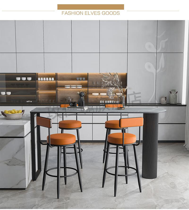 2022新款客厅吧台柜岩板吧台桌家用北欧中岛台餐桌客厅阳台隔断柜靠墙