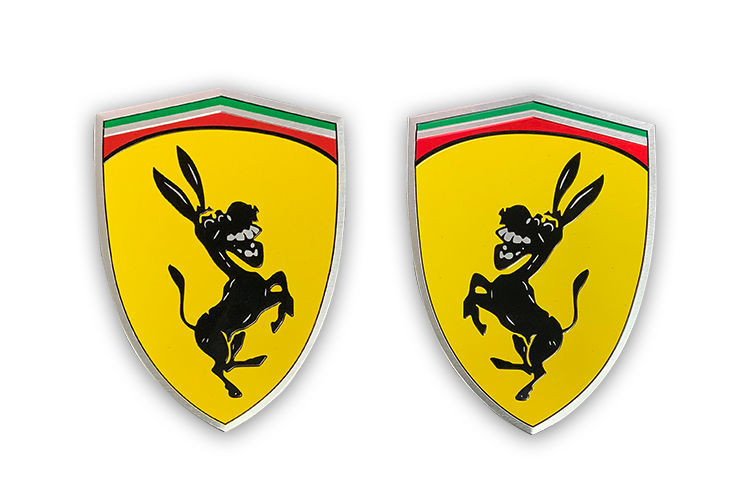 金属法拉驴贴纸个性创意搞笑汽车恶搞车贴改装尾标创意个性引擎盖汽车