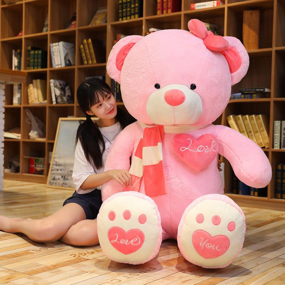 抱抱熊公仔超大泰迪熊布娃娃女孩睡觉可爱毛绒玩具熊送女友礼物 love