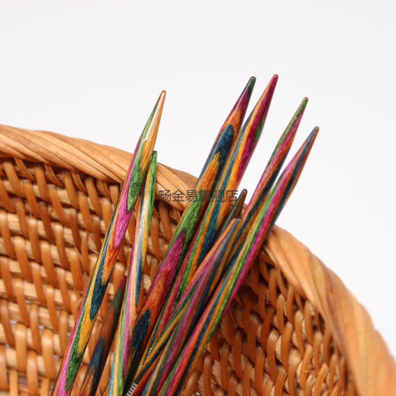 织毛衣的签子编织工具彩木毛衣针knitpro可拆环针针头签子织儿童成人
