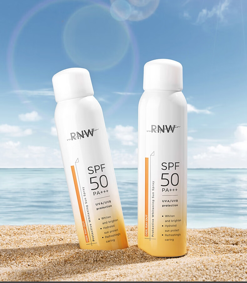 rnw如薇柔雾镁白防晒喷雾防晒霜sfp50pa防水防汗水感不油腻男女士面部