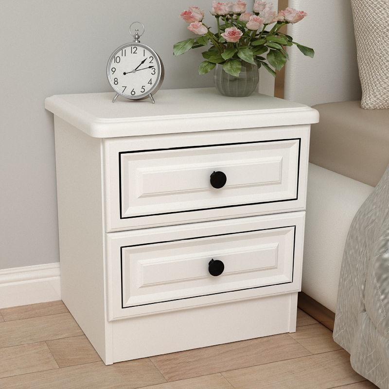 床头柜简约现代北欧床边收纳白色经济型轻奢柜卧室小柜子储物柜经典款