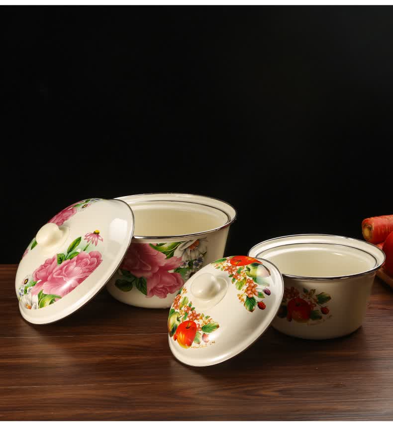 搪瓷盆带盖【16cm】花色随机发货【图片 价格 品牌 报价】-京东