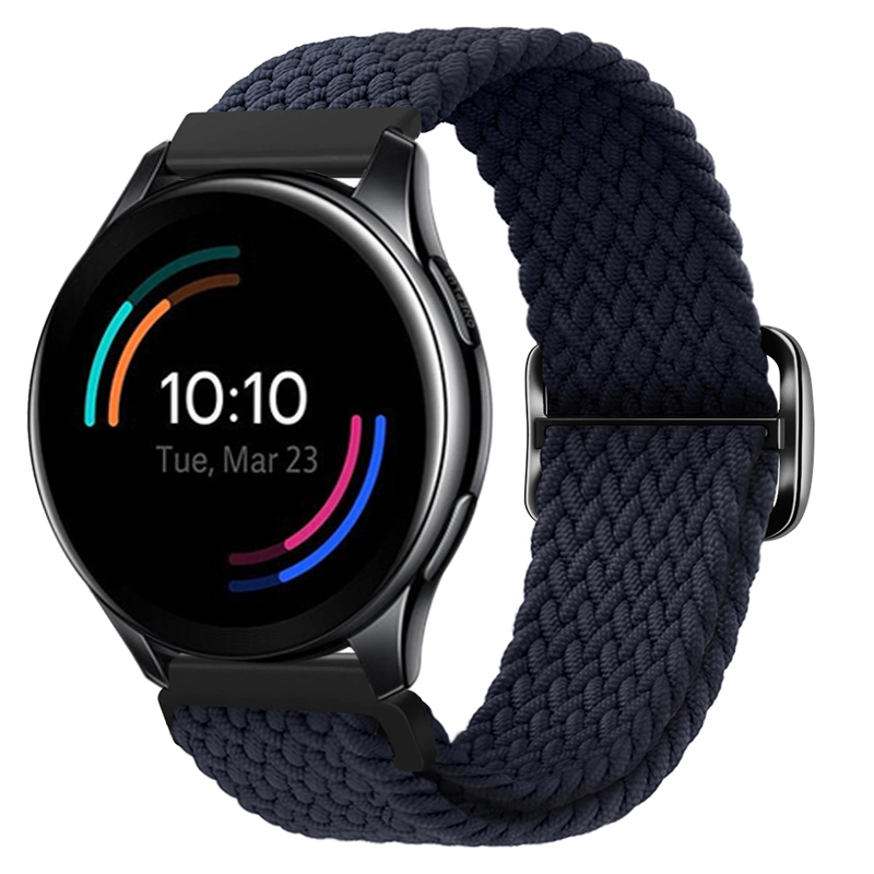 jdhdl 适用一加手表表带oneplus watch表带弹力尼龙卡扣腕带华为华米