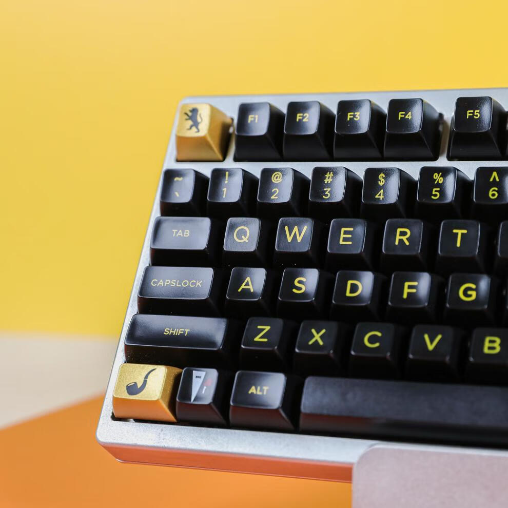 骏珀梵赫惠普(hp)同款黑帮教父黑金透光sa球帽机械键盘键帽骏珀梵赫骏