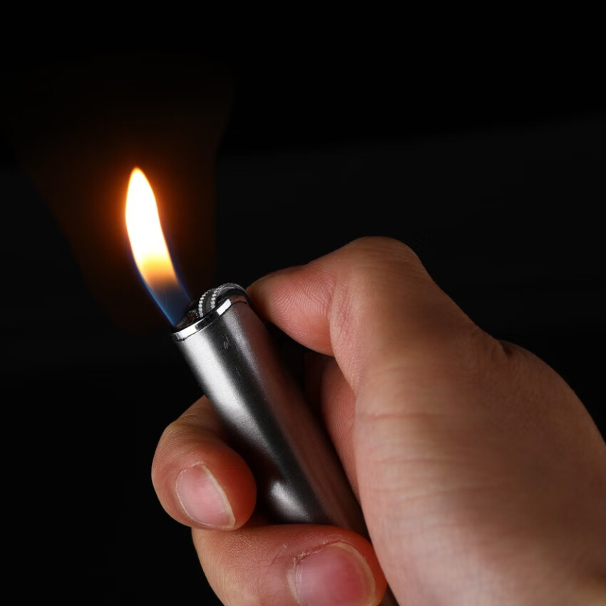 众初一次性打火机个性创意圆柱形金属砂轮可充气滑轮式打火小巧精致