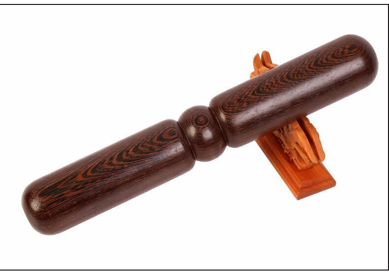 实木太极尺鸡翅木太极棒养生棍杖太极棍行功棒大码小号酸枝木圆头小号