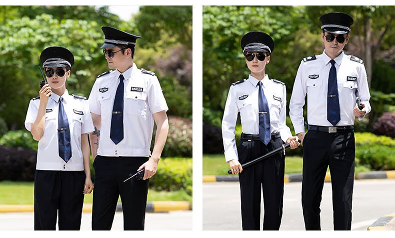 巡逻治安2011新式保安工作服夏装制服短袖保安服白色衬衣男执勤服套装