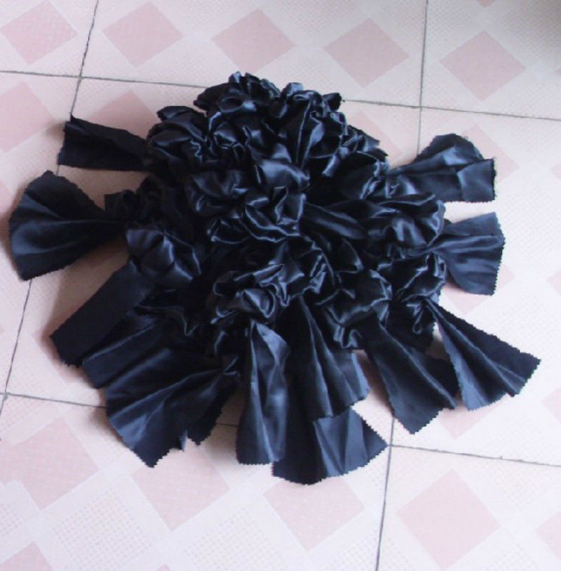 elices 【遗像花】车头花黑纱黑花相框花用品布置批发10个 黑纱灵车花