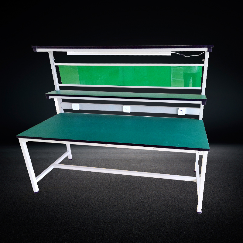 中拾车间检验桌带灯流水线装配操作台包装台电子维修实验工作台