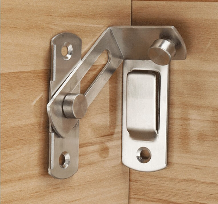 免打孔不锈钢移门搭扣插销门栓老式门锁扣卡扣粘贴式插销门闩门扣小号