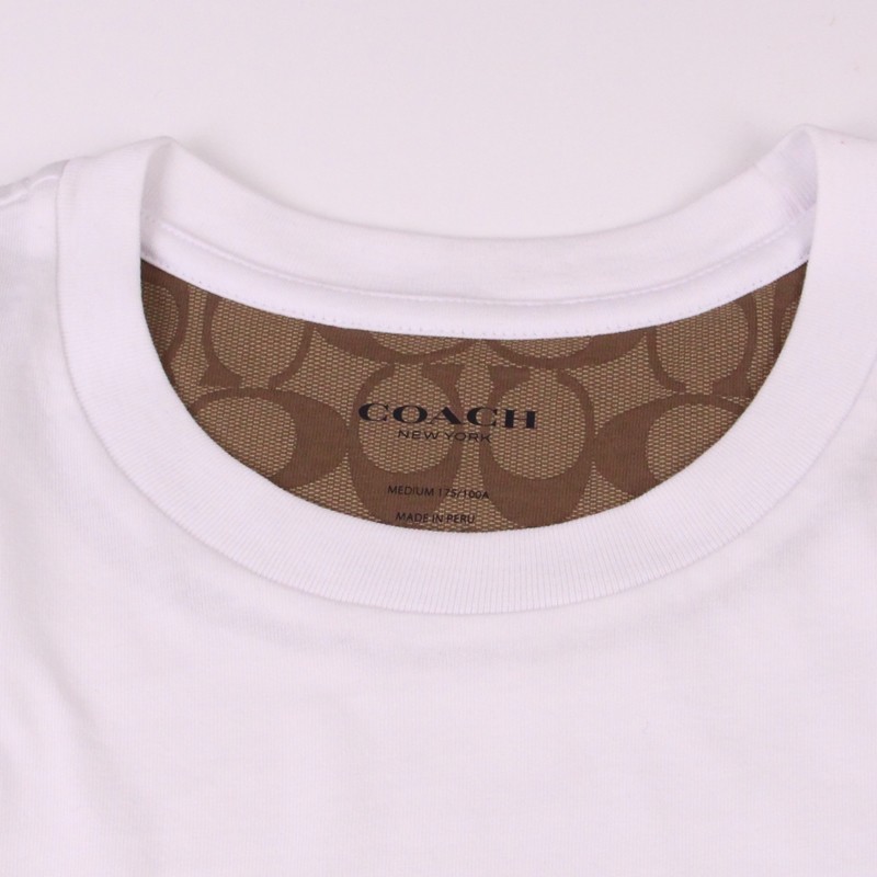 coach蔻驰短袖t恤男女士印花图案简约时尚潮流圆领休闲短袖43165opis