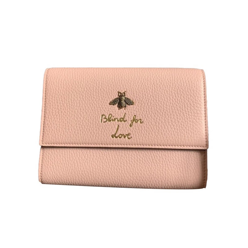 gucci古驰小蜜蜂blindforlove系列粉色手拿包礼物粉色系4号