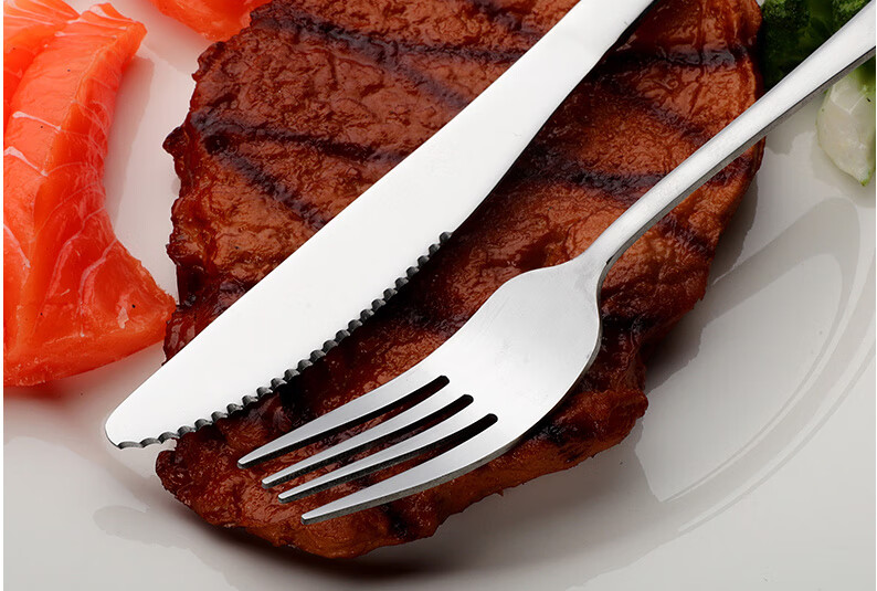 喜嘉华牛排刀叉两件套装刀叉勺西餐餐具家用全套欧式吃牛排的工具餐具