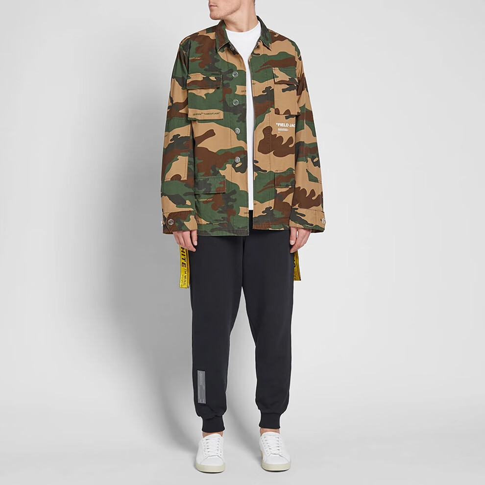 off white 中性款棉质迷彩个性夹克外套 omel003 e18026010奢侈品