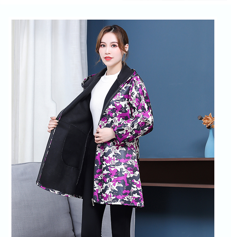 套羽绒服罩衣防水加绒防油成人女冬季外围裙加厚工作服连帽子韩版粉色