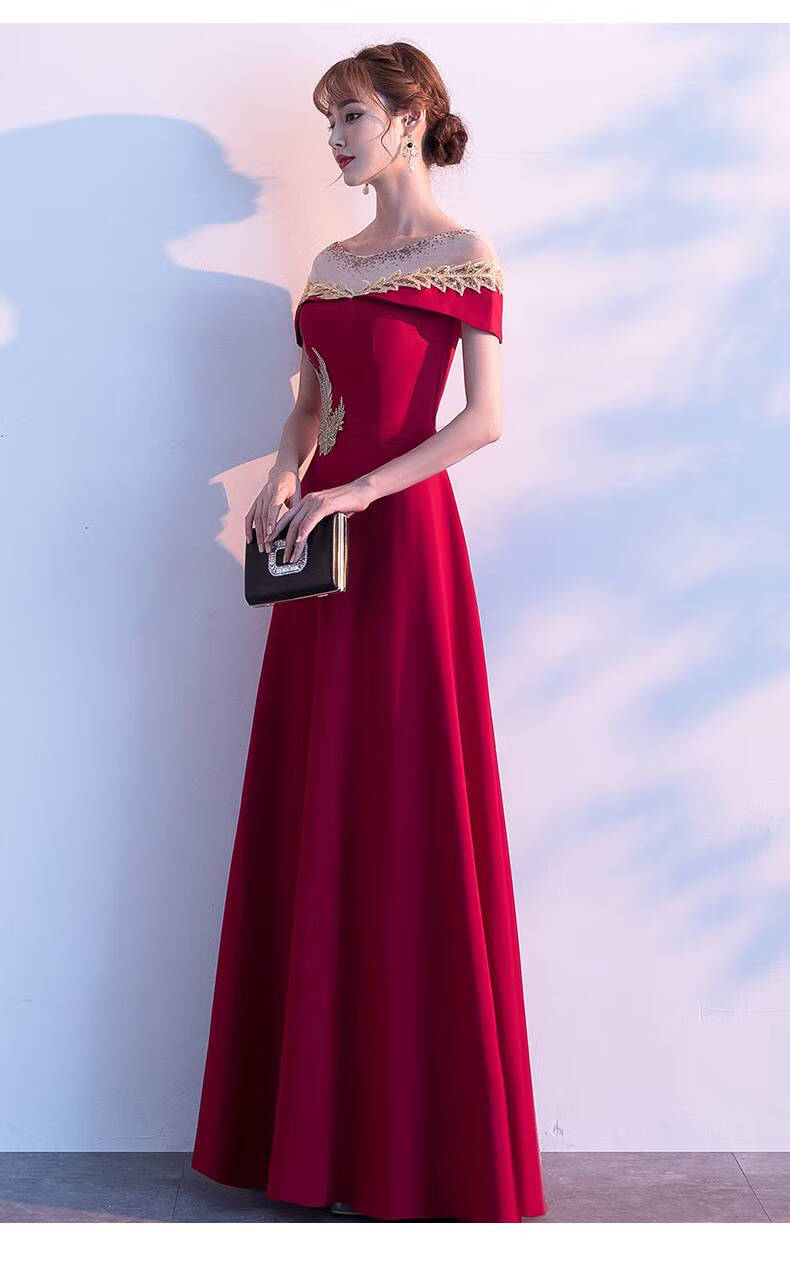 优雅长款晚礼服女打底裙子秋冬季气质女生女神范女士乐卉黑色5048l