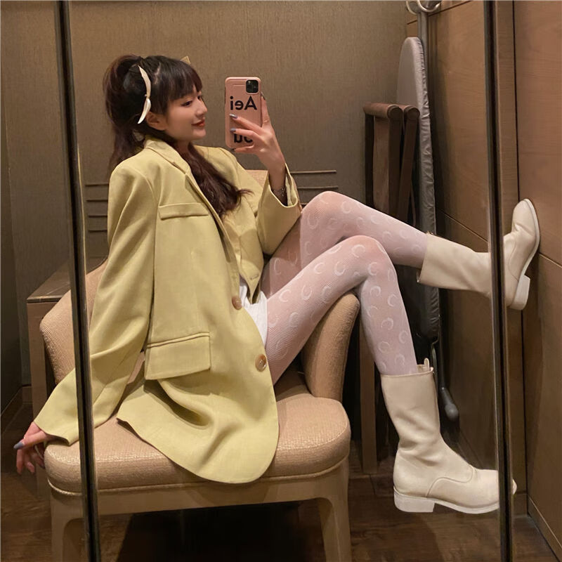 禾佳成 lolita蕾丝白色丝袜子女日系可爱jk黑丝渔网袜黑色ins连裤袜薄