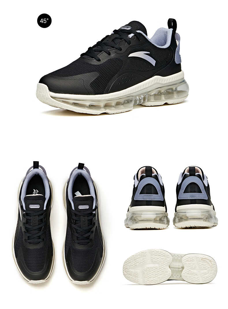 安踏全掌气垫跑鞋女2021夏季新款减震防滑跑步休闲鞋轻便运动鞋女