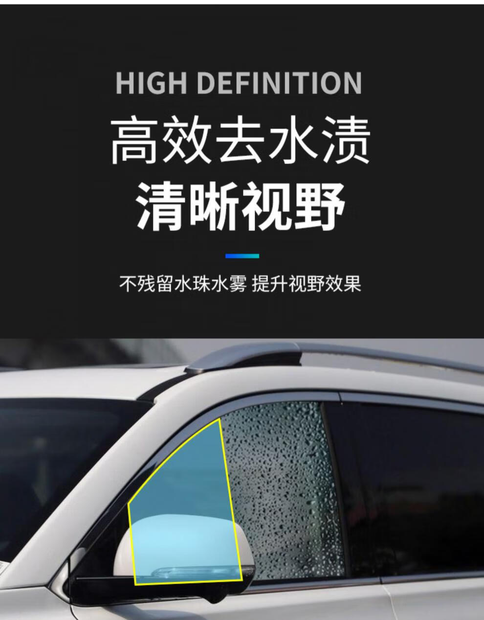 雷静22款二代传祺gs8后视镜防雨防雾膜车窗贴膜反光防水侧窗专用改装