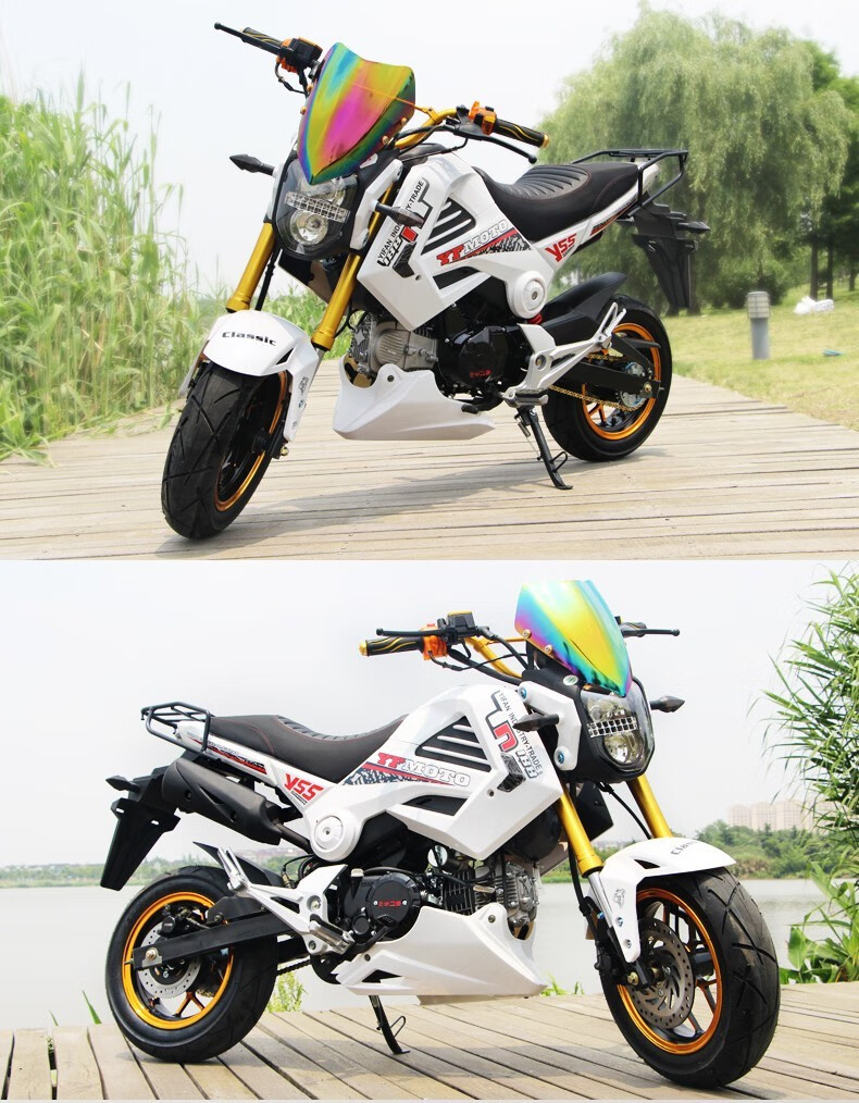 m3摩托车125cc小猩猩越野摩托车街车迷你休闲车小飞鹰小高赛 m3-红色