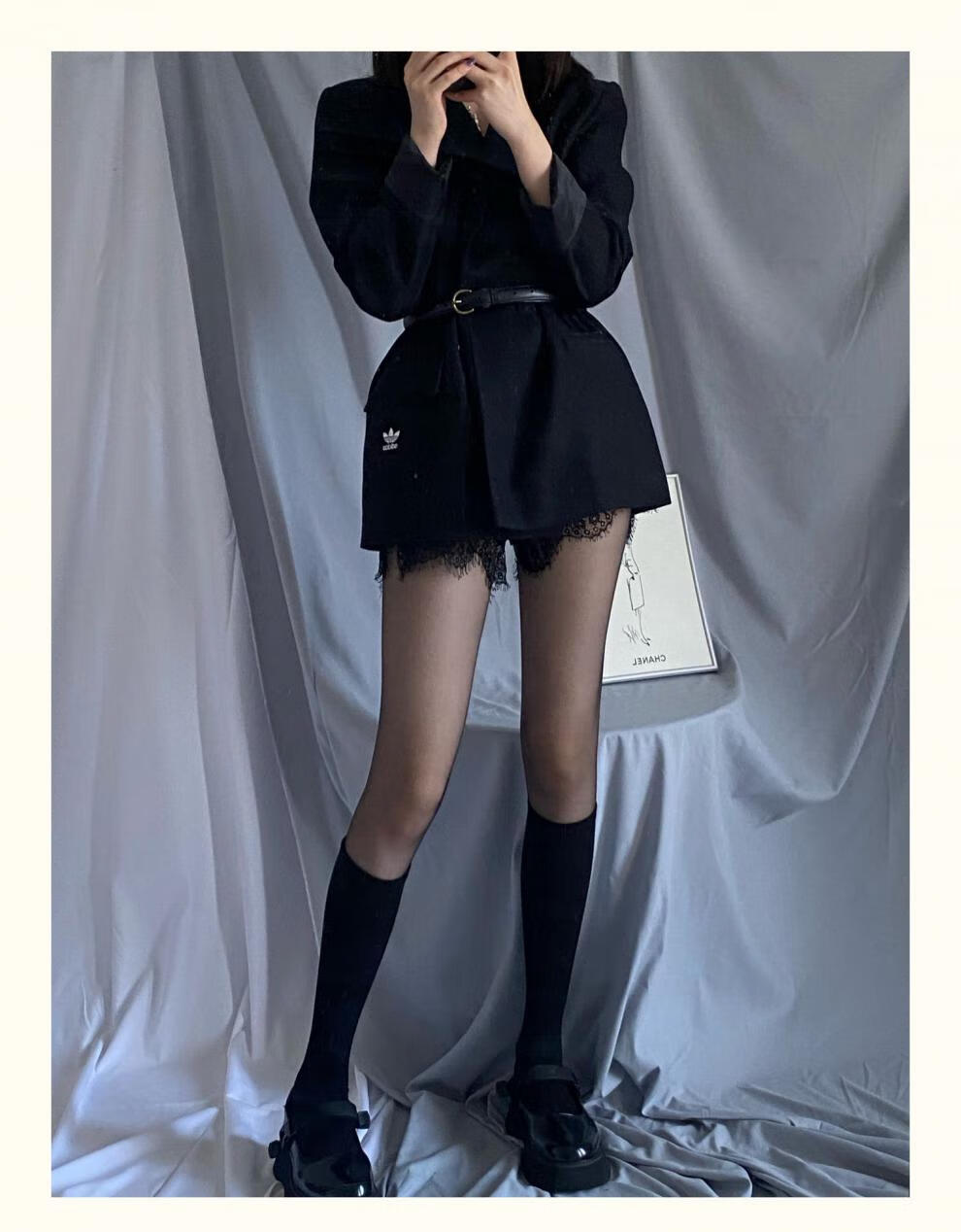 陆甜茶 配靴子的黑丝袜防勾丝 辣妹蹦迪学姐jk制服搭配丝袜 过膝蕾丝