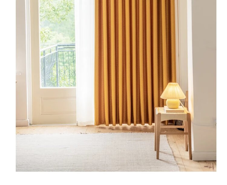 涤纶混纺窗帘 2022新款日式遮光窗帘客厅卧室飘窗现代简约遮阳隔热