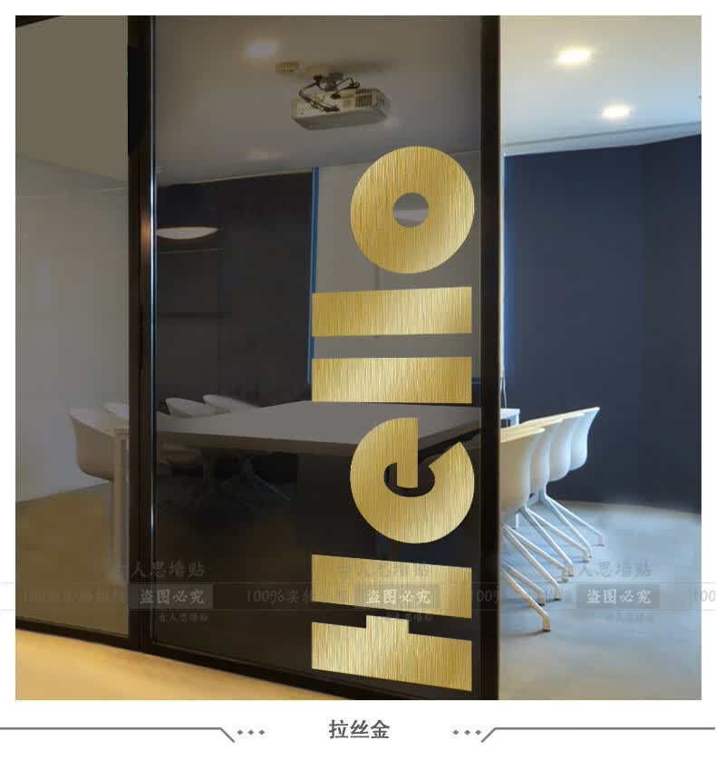 古人思hello玻璃门镜子贴纸店面橱窗公司办公室宿舍卧室卫生间墙贴ins