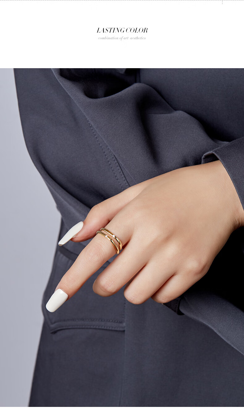 戴拉轻奢方形戒指女潮个性情侣小方戒食指戒子中指指环时尚韩版女士网