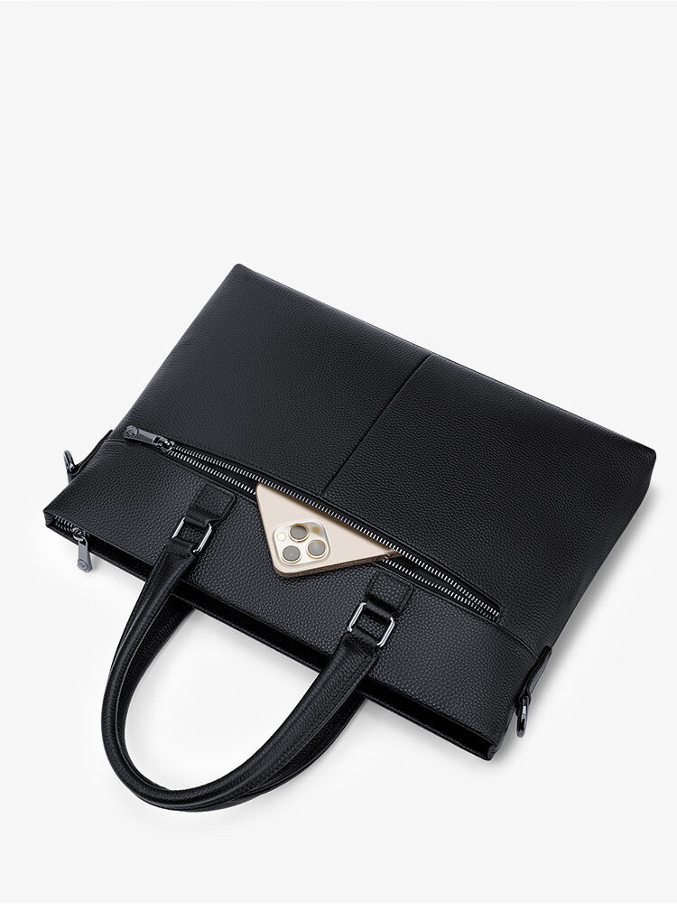 英国保罗polo奢侈品牌男士公文包真皮手提包横款牛皮斜挎包休闲时尚