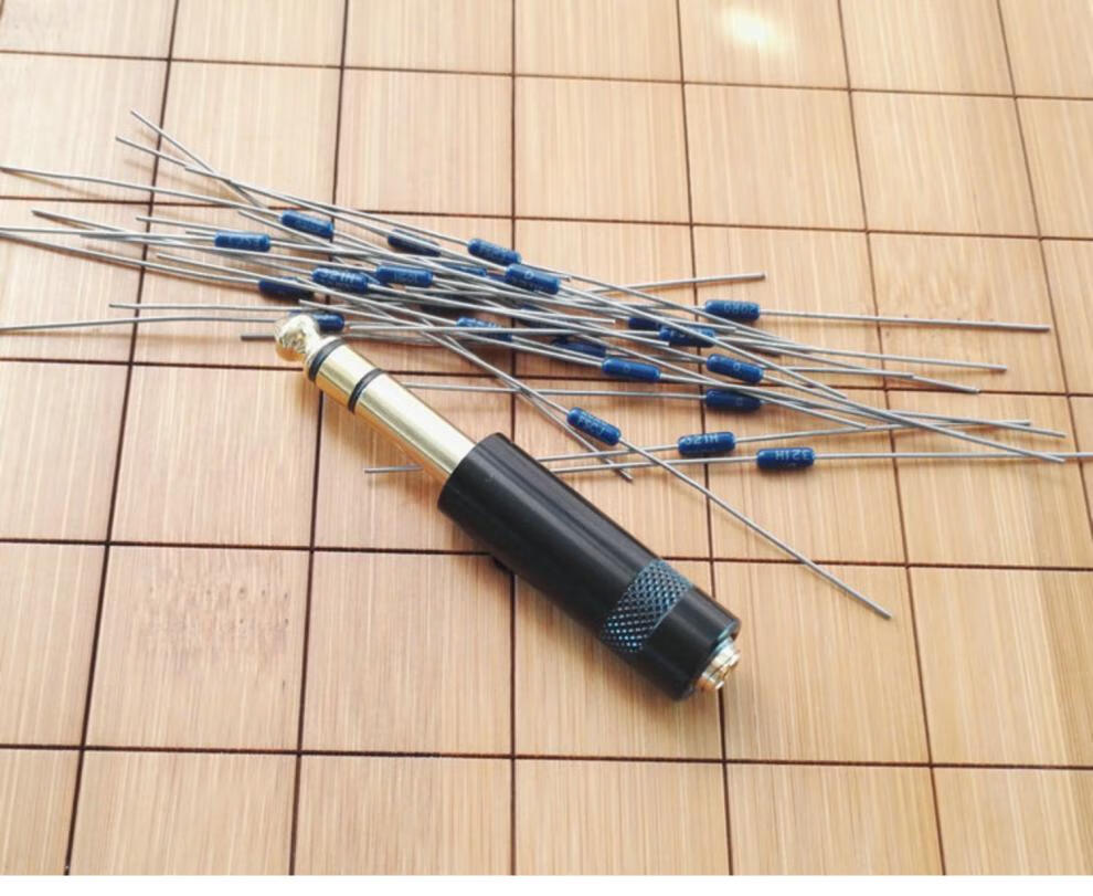 35mm 6.5mm公转3.5mm母 加阻头 阻抗头 阻抗棒 降噪转接头 56欧