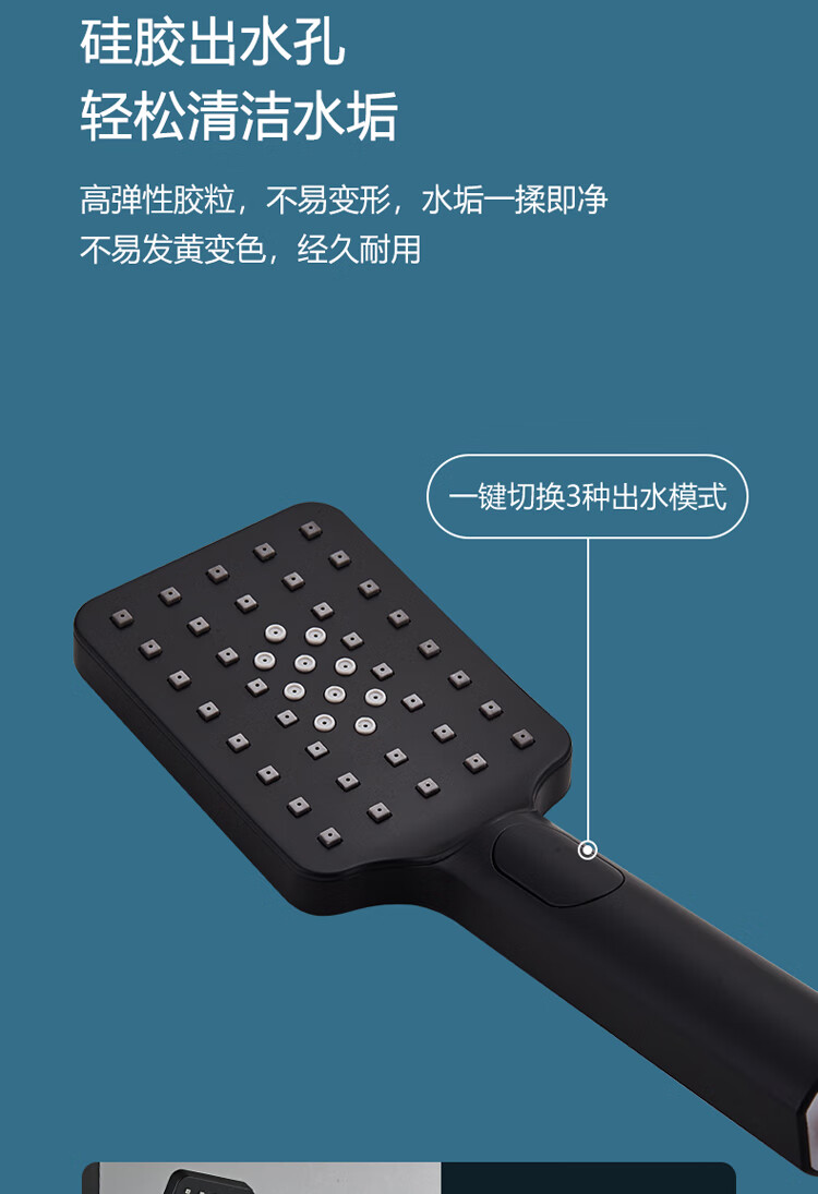 定做德国adula黑色淋浴花洒套装恒温家用全铜浴室增压挂墙式淋浴套装