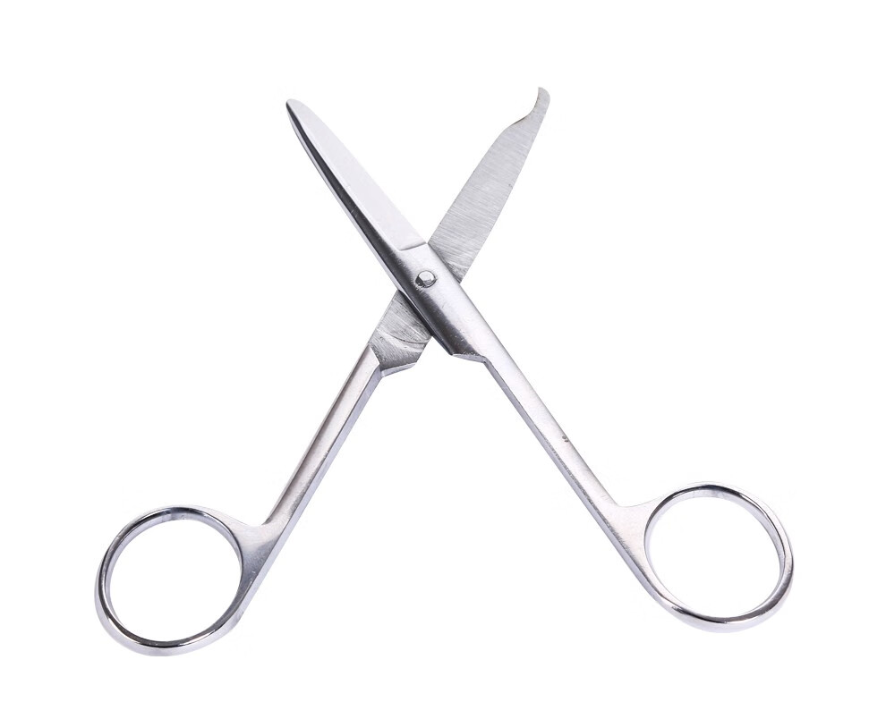 双鹿医用剪刀不锈钢拆线剪月牙剪缝合线带缺口手术剪拆线剪16厘米