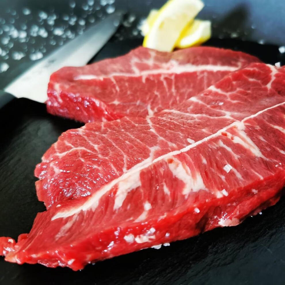 妙优可 板腱牛排谷饲200天小排牡蛎肉1000克健身 1000g 3㎝【图片