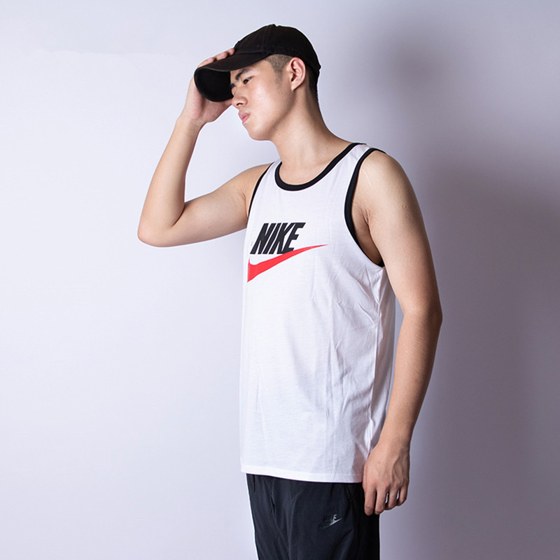 nike耐克新款男款无袖背心logo经典篮球训练运动休闲清凉779235-011