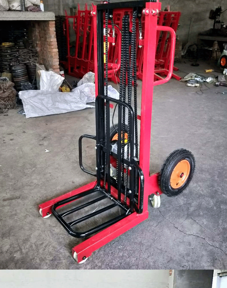电动叉车推高车小型升降车搬运车装卸工具铲拖车升高3m2米摞胎机 普通
