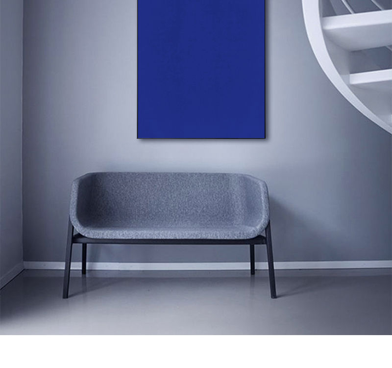 yvesklein克莱因蓝极简色块小众深蓝民宿设计软装组合客厅装饰画b50