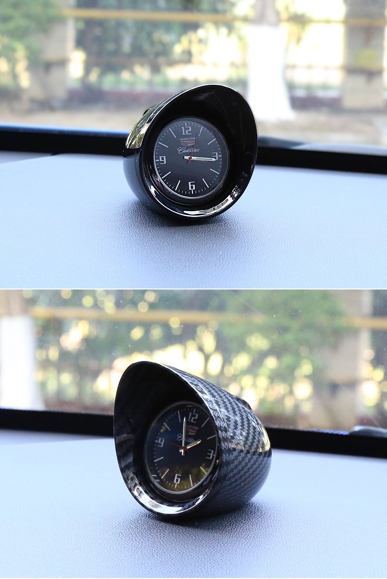 qefh适用于凯迪拉克时钟摆件车载夜光高精度电子表车内饰时间钟表个性