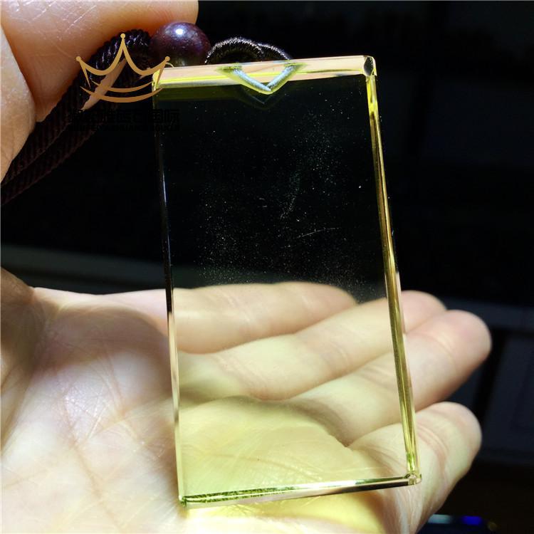 淑妃雅黄水晶无事黄水晶无事牌裸石吊坠三十三号