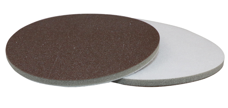 5寸植绒海绵砂纸木工塑料壳弹性打磨片拉绒圆形海绵砂抛光片5英寸海绵