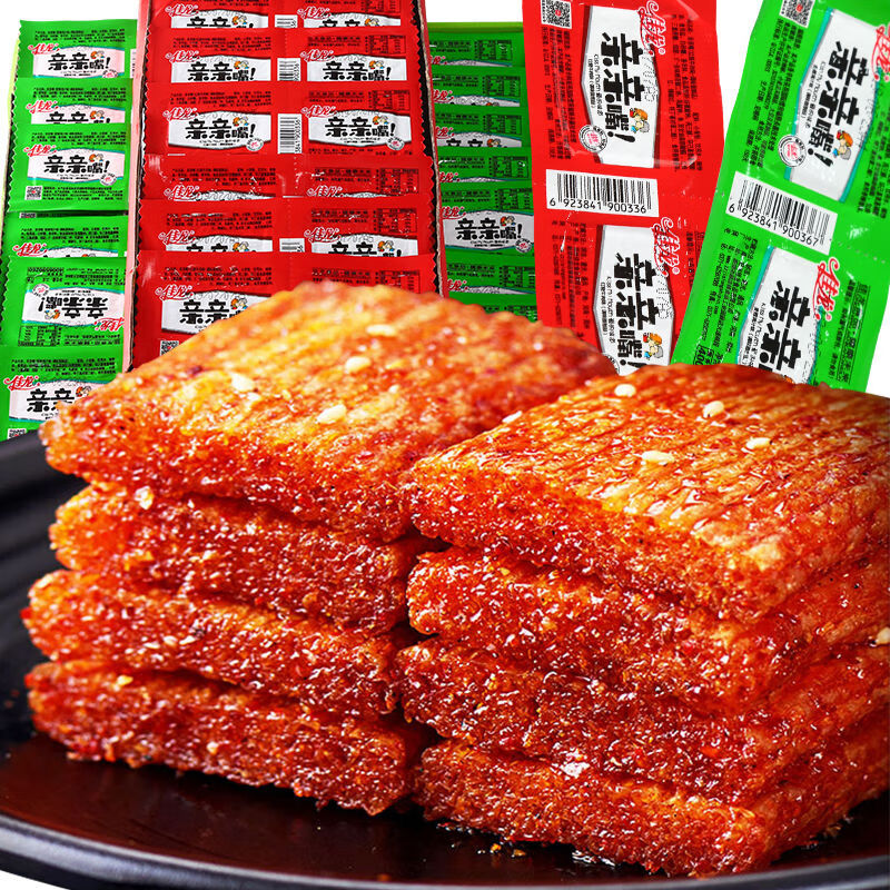 京喜好物辣条批发麻辣小吃食品零食8090后儿时怀旧辣条五毛钱一箱10种
