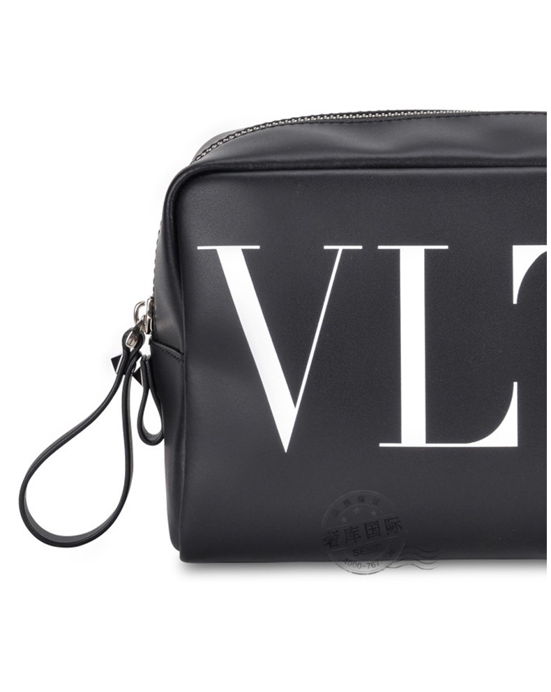 valentino华伦天奴男包 字母皮革印花手拿包qy2p0534 黑色【图片 价格