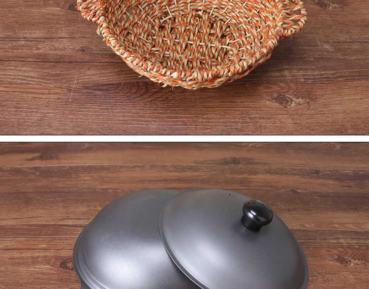 黄焖鸡米饭专用煲仔饭生铁砂锅巴饭铸铁耐烧锅巴饭不沾专用铁砂锅28cm