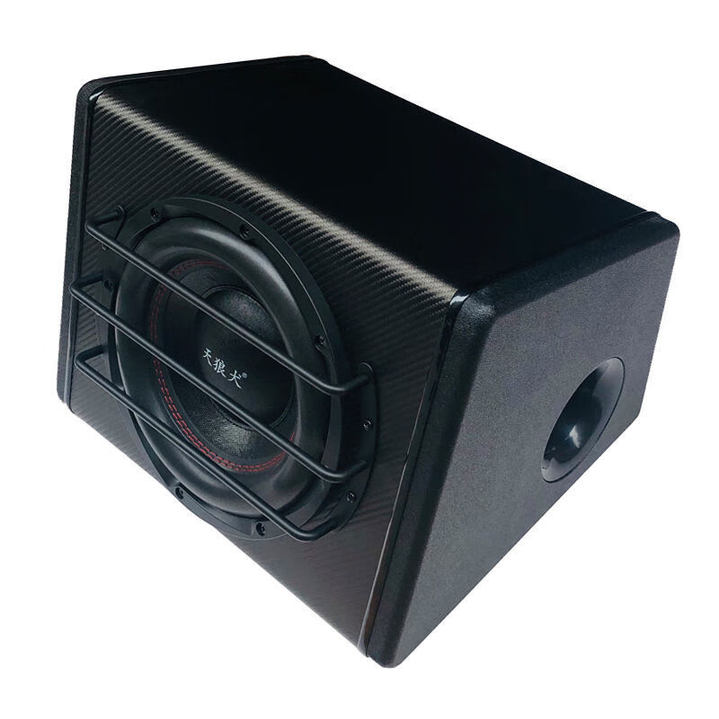 10寸梯形12v车用超重低音箱汽车车载有源低音炮蓝牙220v24v插卡响90a