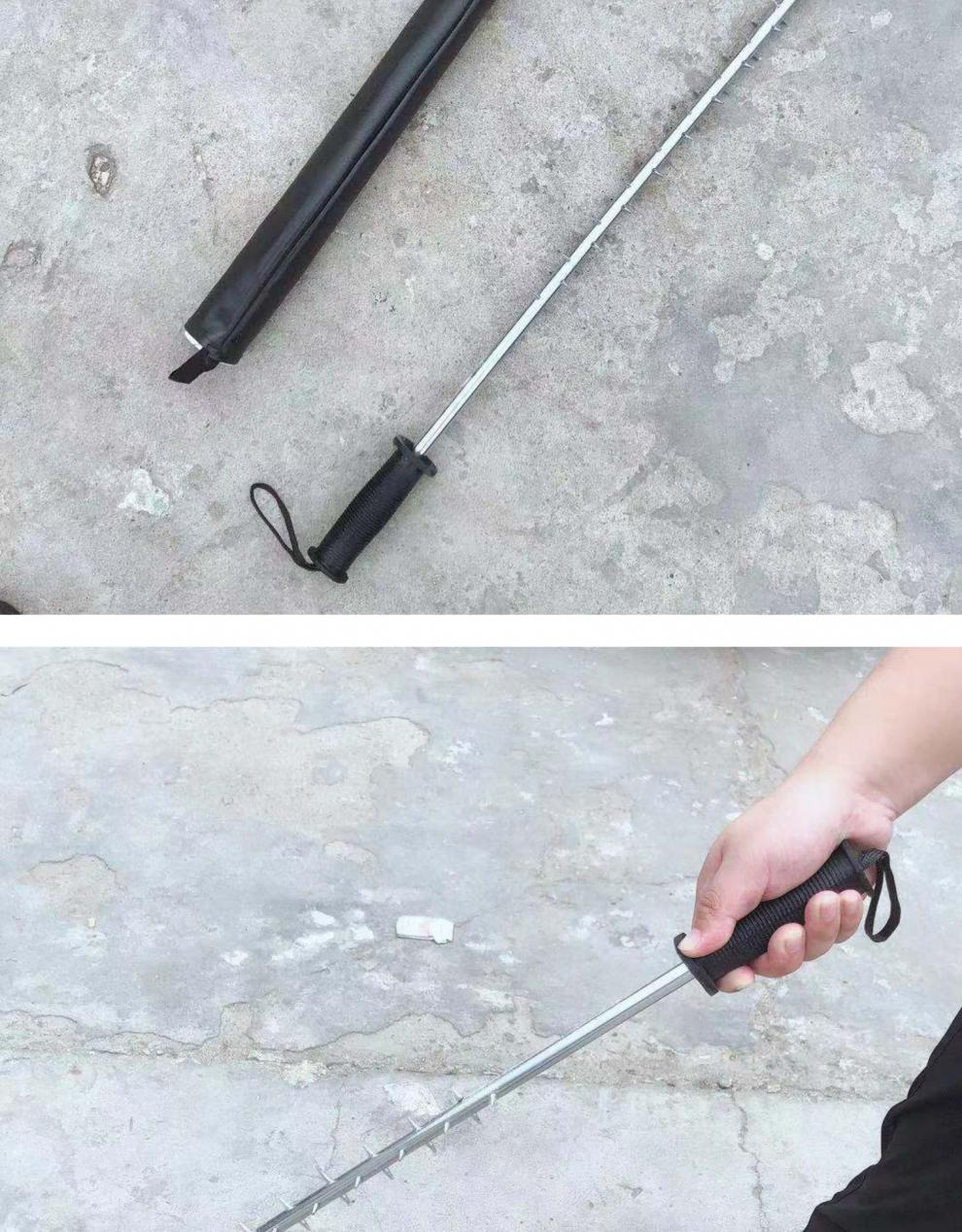 防暴自卫棍铁齿狼牙棒防身武器保安装备银行金属棒安防刺棍狼牙棍